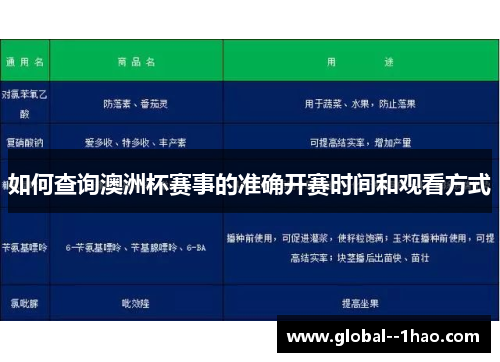 如何查询澳洲杯赛事的准确开赛时间和观看方式